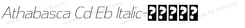 Athabasca Cd Eb Italic字体转换